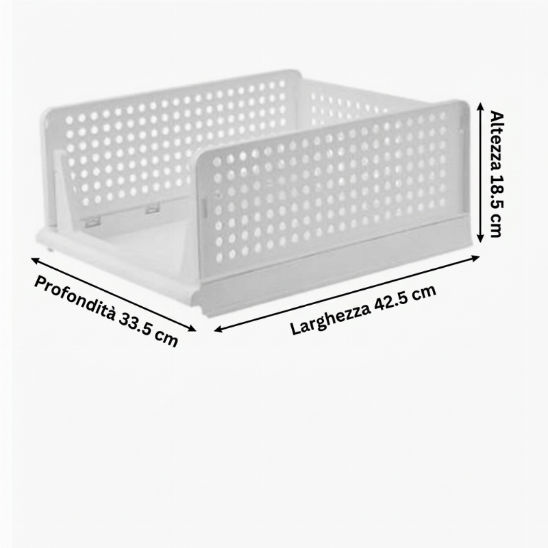 Organizzatore Impilabile per Guardaroba con Cassetto Scorrevole