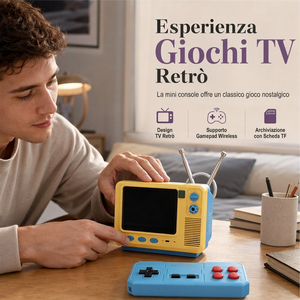 Console di gioco portatile per TV GV300S a forma di mini libreria retrò classica, nuova versione con scheda TF, lettore di giochi wireless nostalgico