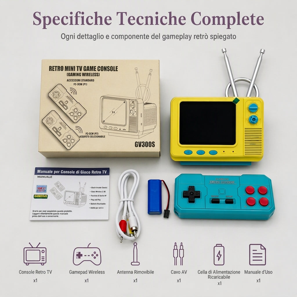 Console di gioco portatile per TV GV300S a forma di mini libreria retrò classica, nuova versione con scheda TF, lettore di giochi wireless nostalgico
