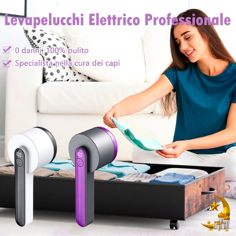 Rimuovi-palline portatile ed efficiente per capi di abbigliamento