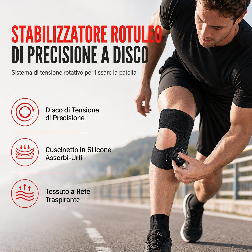 Cinghia regolabile in silicone per stabilizzare la rotula