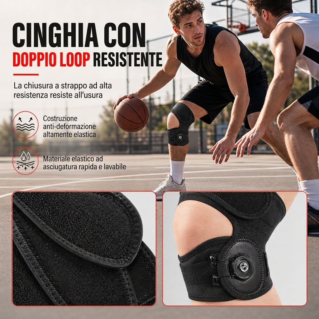 Cinghia regolabile in silicone per stabilizzare la rotula