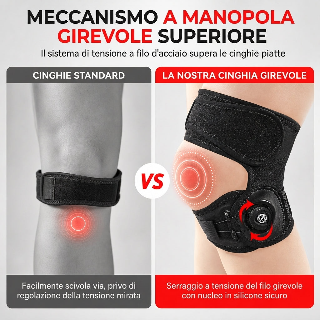 Cinghia regolabile in silicone per stabilizzare la rotula
