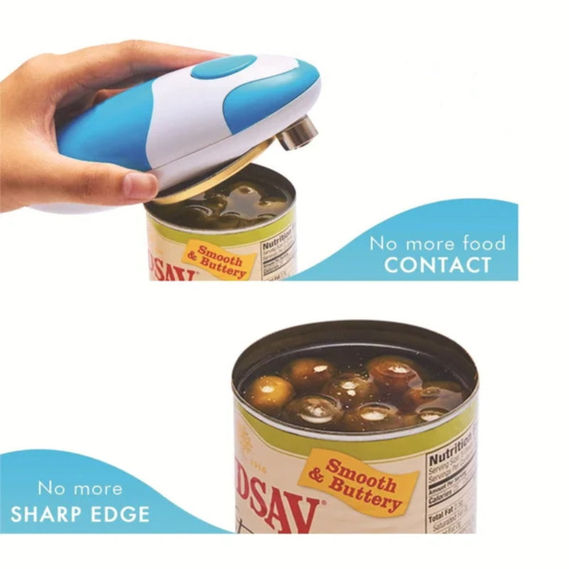 ✅Apriscatole Elettrico Automatico One-Touch 🥫 | Senza sforzo, bordi sicuri, funzionamento a batteria, design ergonomico