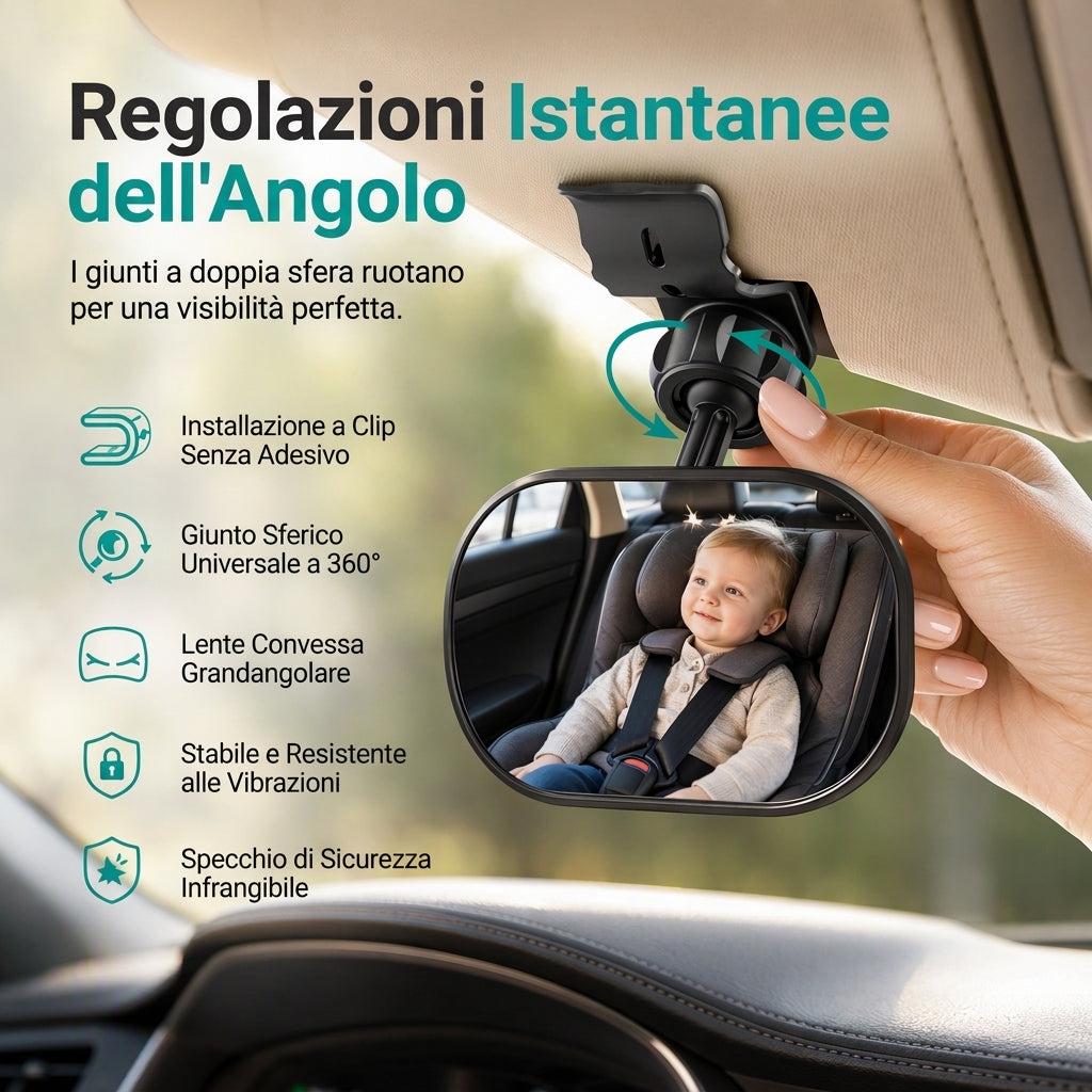 👀 Specchietto ausiliario convesso regolabile
