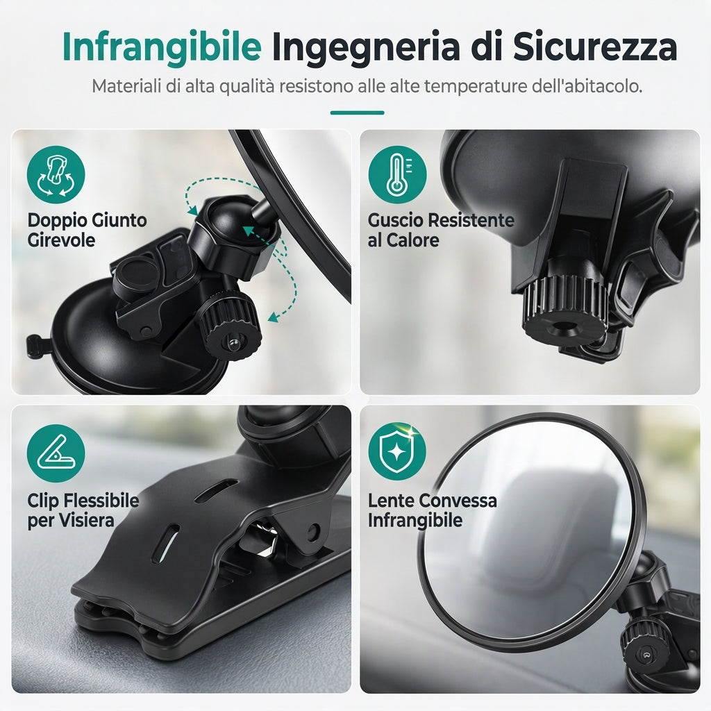 👀 Specchietto ausiliario convesso regolabile