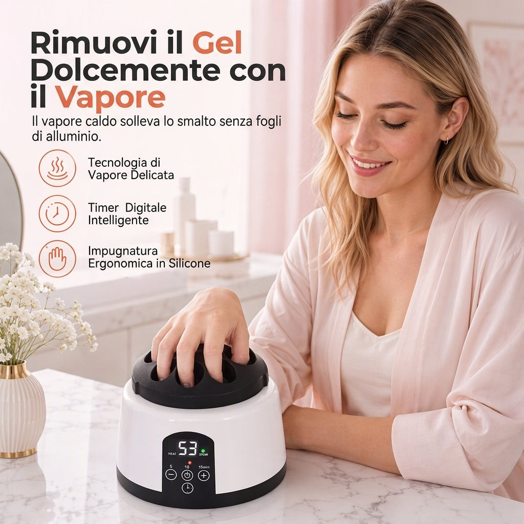 Macchina elettrica a vapore da 36W per la rimozione dello smalto per unghie, dispositivo professionale per la rimozione di gel e acrilico per manicure