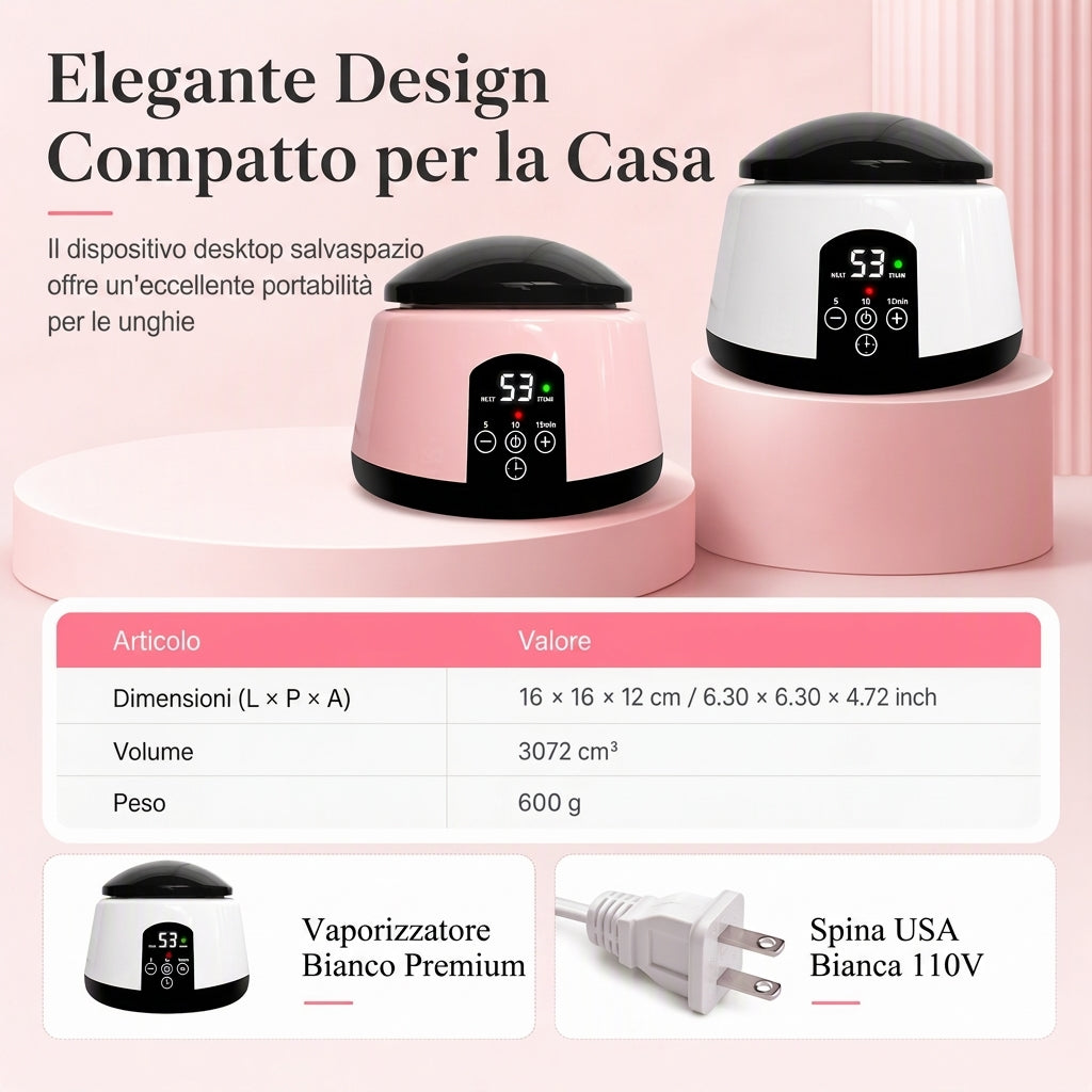 Macchina elettrica a vapore da 36W per la rimozione dello smalto per unghie, dispositivo professionale per la rimozione di gel e acrilico per manicure