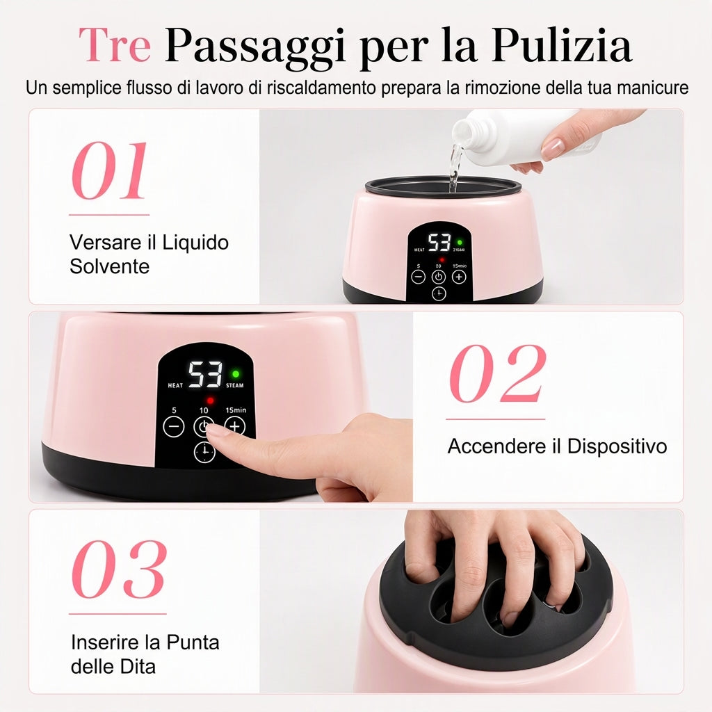 Macchina elettrica a vapore da 36W per la rimozione dello smalto per unghie, dispositivo professionale per la rimozione di gel e acrilico per manicure