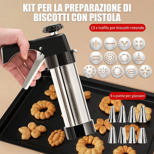 🔥SVENDITA CALDA AL 50%🔥 Macchina per Biscotti in Acciaio Inossidabile con 13 Dischi e 8 Ugelli ✨