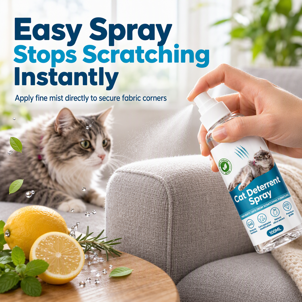 Spray deterrente per graffi di gatti