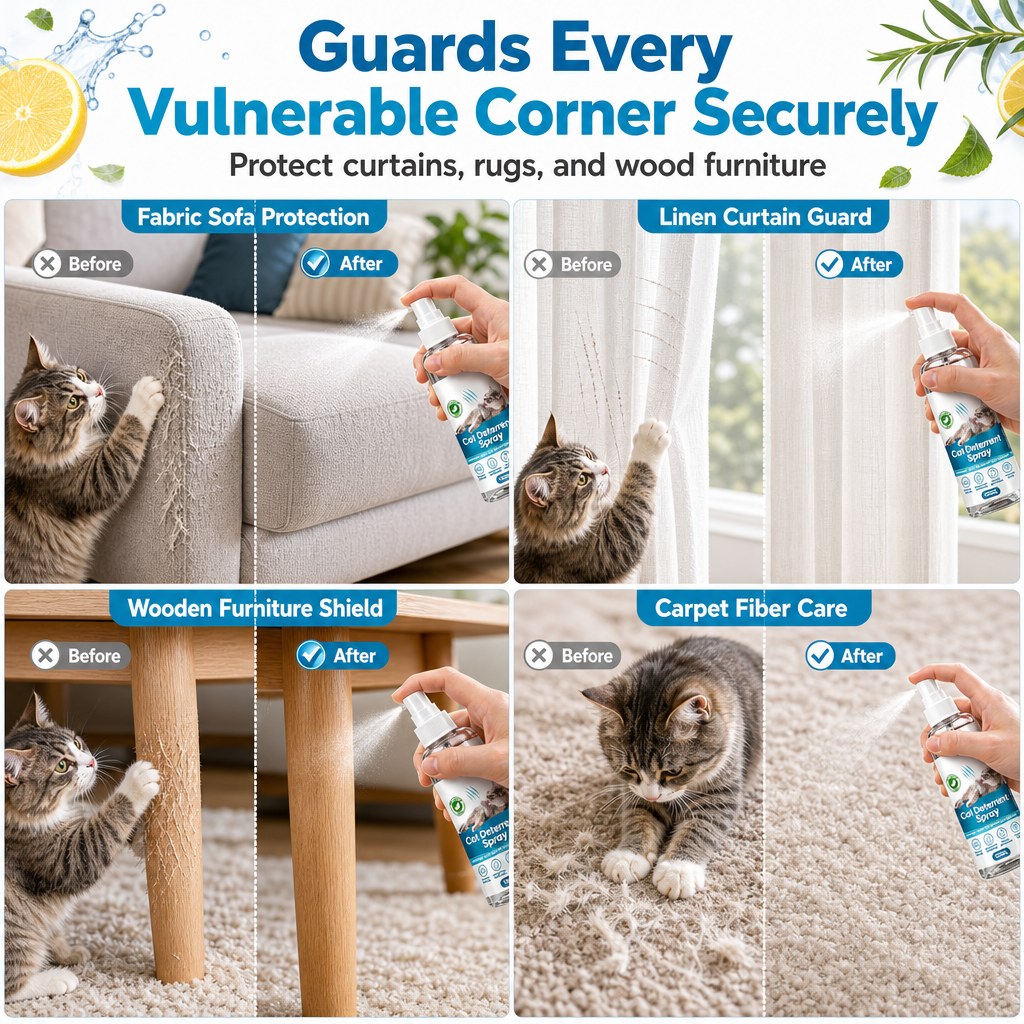 Spray deterrente per graffi di gatti