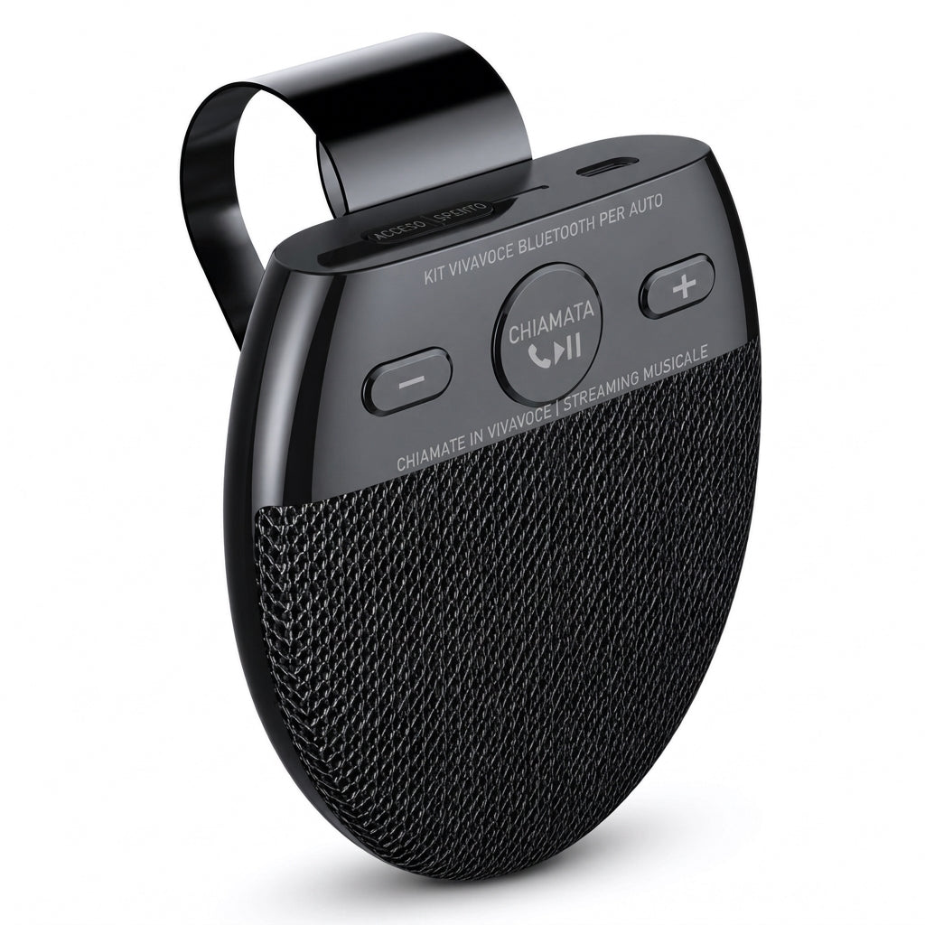 📢📢SCONTO DEL 50%!! ⏰ Paras schermo solare auto Bluetooth vivavoce SP11 con avviamento automatico attivato da vibrazione, supporto A2DP e voce che indica il numero del chiamante
