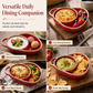 🍽️ SCONTO DEL 50% A TEMPO LIMITATO! ✨ Pirofila in ceramica retrò con scomparti – Stile vintage, resistente al calore, facile da trasportare 🥣