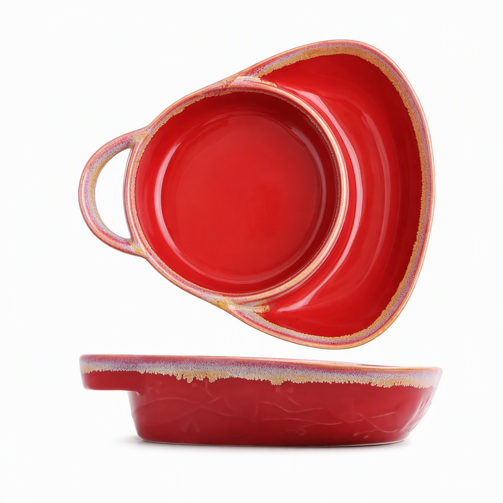 🍽️ SCONTO DEL 50% A TEMPO LIMITATO! ✨ Pirofila in ceramica retrò con scomparti – Stile vintage, resistente al calore, facile da trasportare 🥣