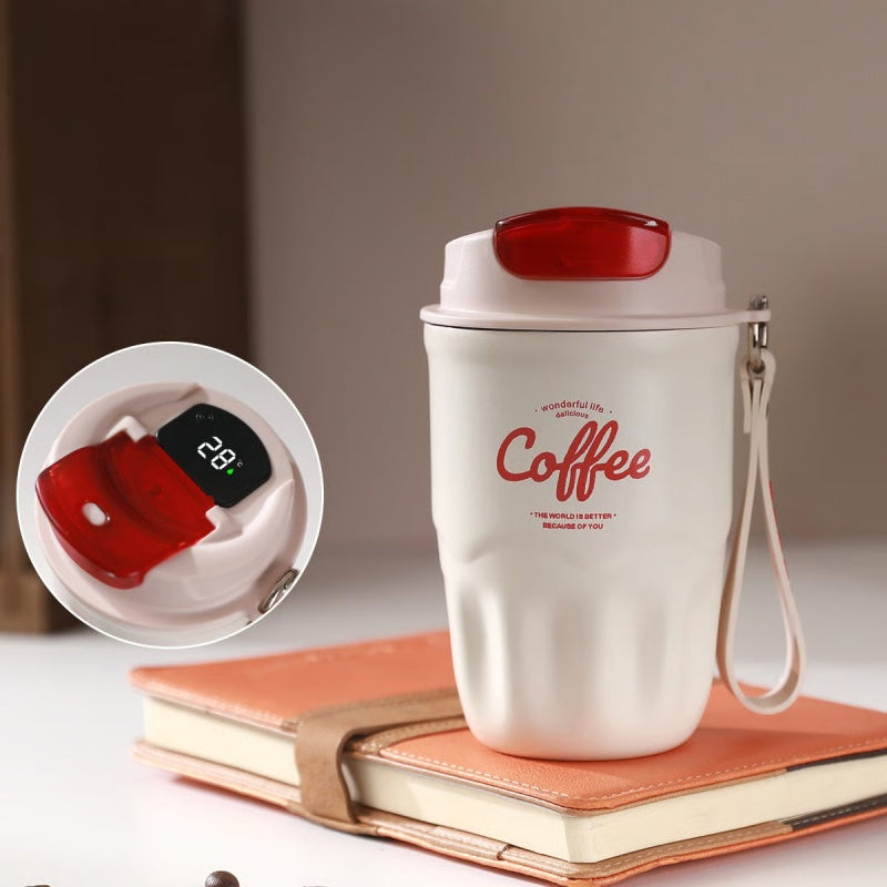 ☕ Tazza Termica Intelligente: Display LED della Temperatura, Acciaio 316, Isolamento Termico per 12 Ore, A Prova di Perdite,