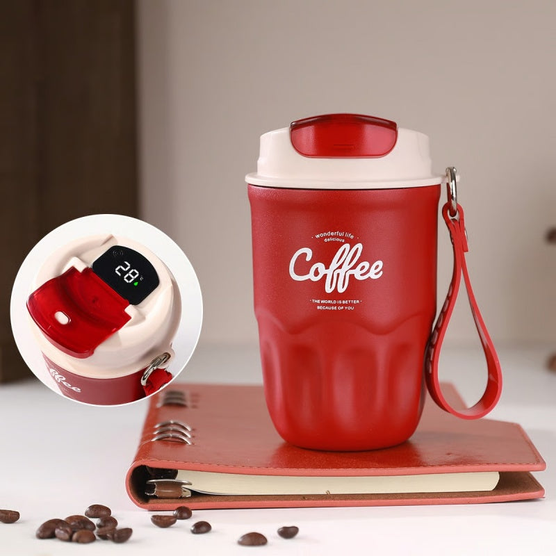☕ Tazza Termica Intelligente: Display LED della Temperatura, Acciaio 316, Isolamento Termico per 12 Ore, A Prova di Perdite,