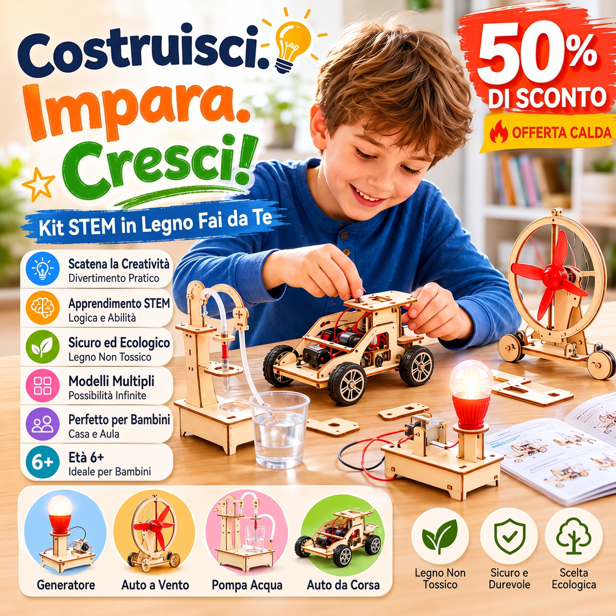 🔥Offerta Speciale🛠️🔥 Giocattoli tecnologici fai da te creativi