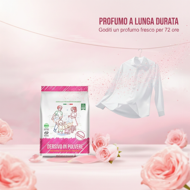 👃💥 SCONTO DEL 50%! 3 volte il potere pulente del tuo vecchio detersivo in polvere e un profumo che dura 72 ore: non solo sui tuoi indumenti, ma anche nel bagno, sul divano e in auto. È come se tutta la tua casa fosse appena uscita dalla lavanderia!