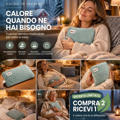 🔥 SUBITO SCONTO DEL 50%! 🧊 Boracca termica ricaricabile, termoforo antideflagrante 🧤❄️