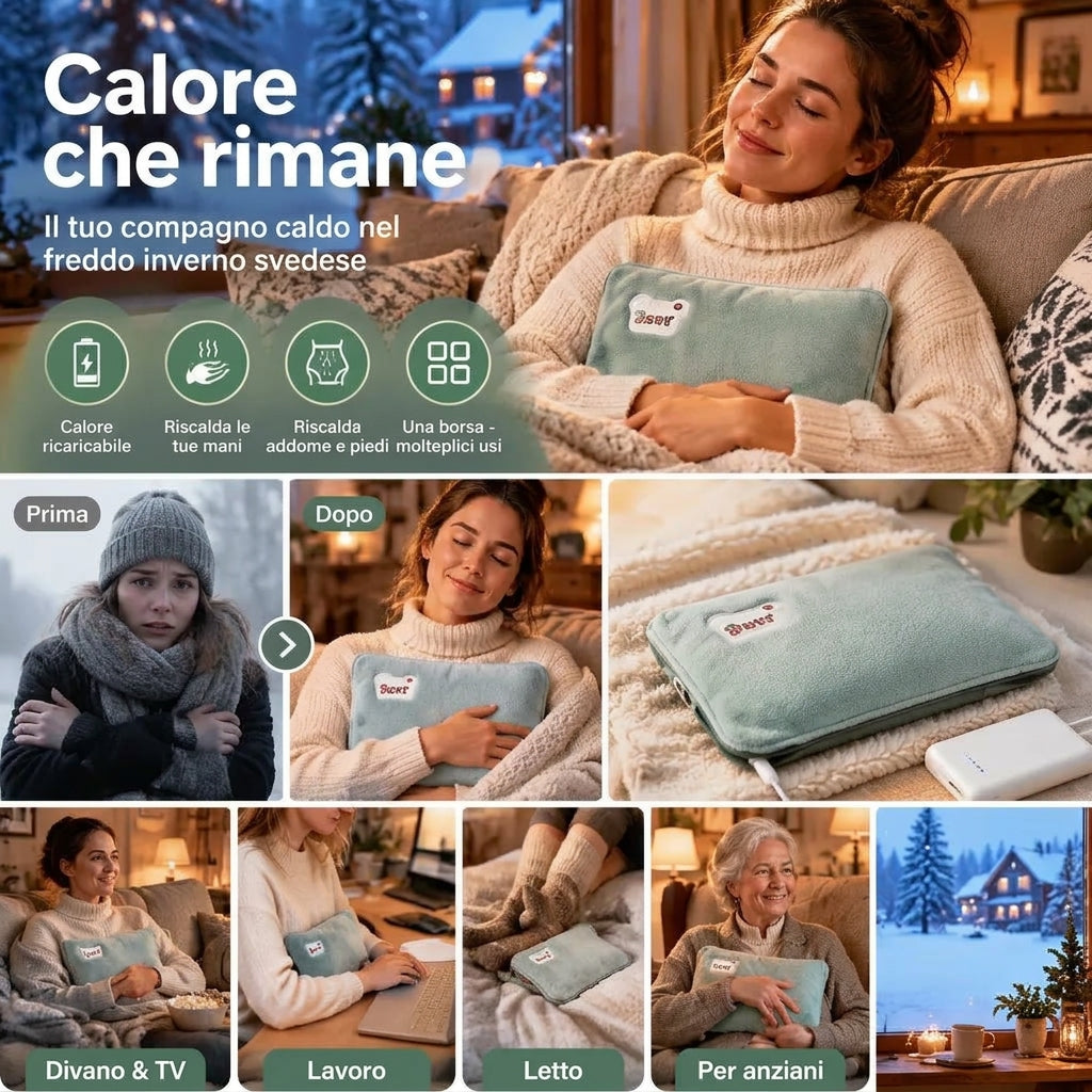 🔥 SUBITO SCONTO DEL 50%! 🧊 Boracca termica ricaricabile, termoforo antideflagrante 🧤❄️