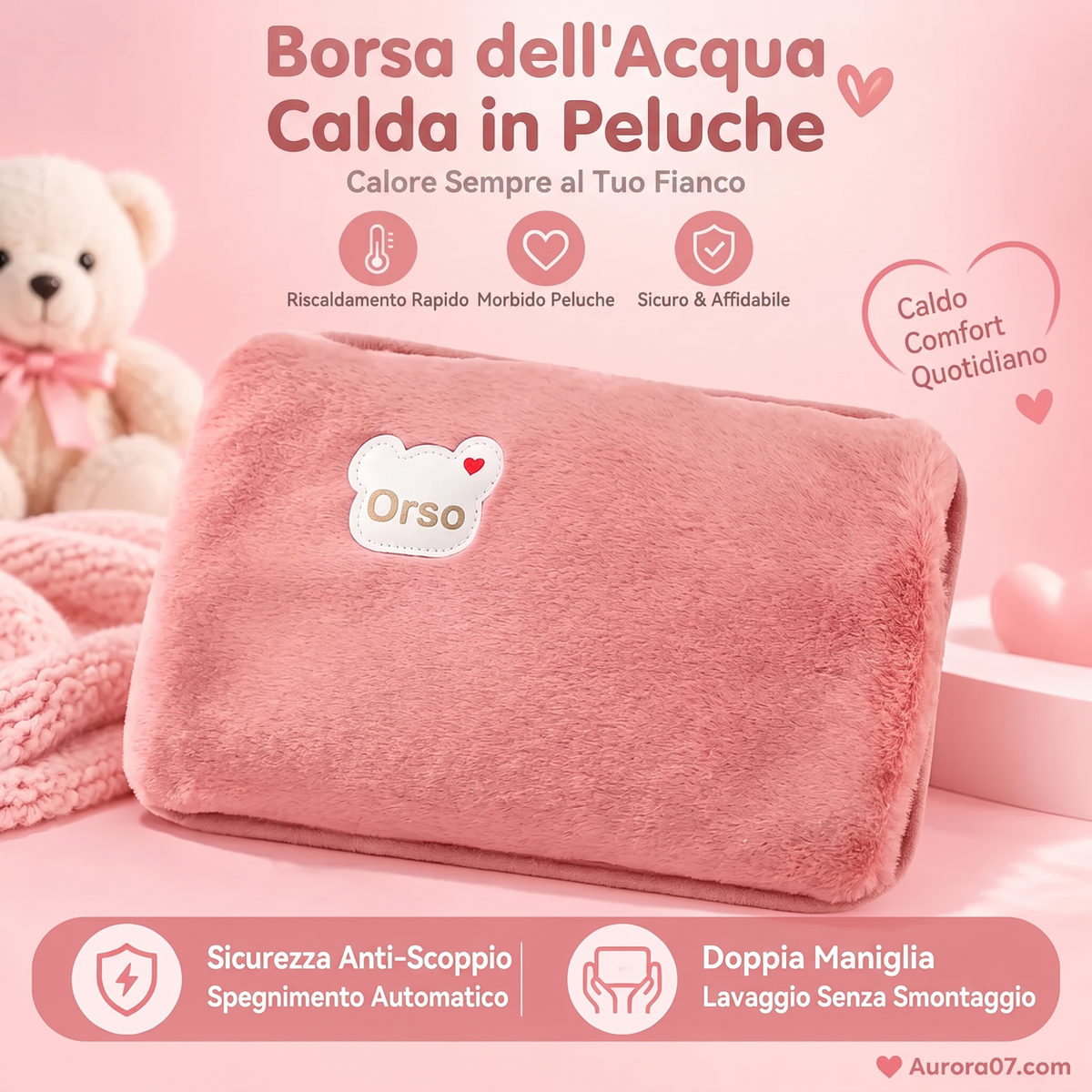🔥 SUBITO SCONTO DEL 50%! 🧊 Boracca termica ricaricabile, termoforo antideflagrante 🧤❄️