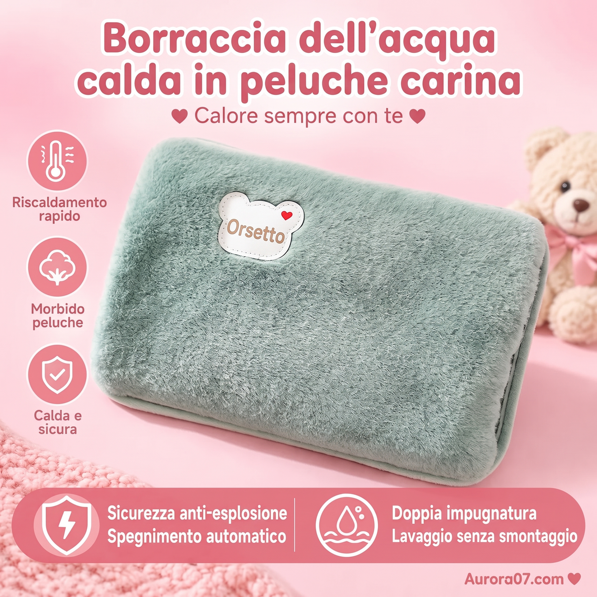 🔥 SUBITO SCONTO DEL 50%! 🧊 Boracca termica ricaricabile, termoforo antideflagrante 🧤❄️
