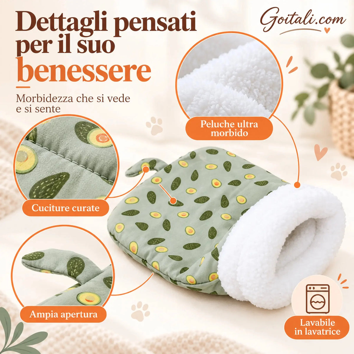 🐾 50% DI SCONTO ORA! 🔥 Cuccia Accogliente per Gatti e Cani - In Peluche e Lavabile in Lavatrice, Perfetta per il Comfort e il Calore del Tuo Animale ✨