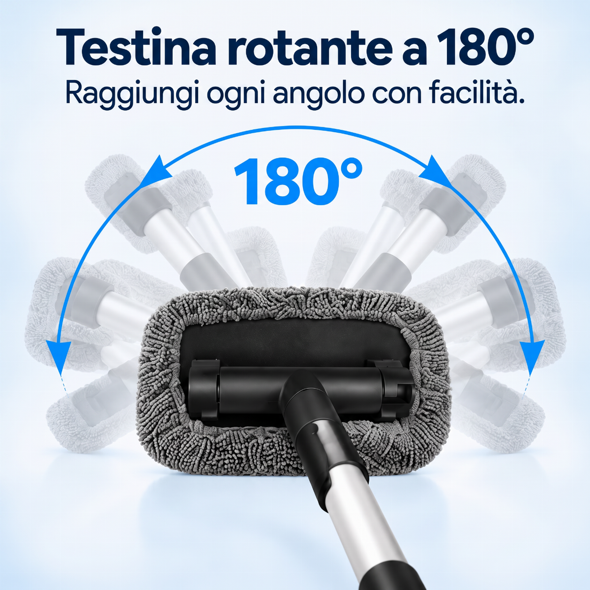 Strumento pulitore per finestre parabrezza estendibile