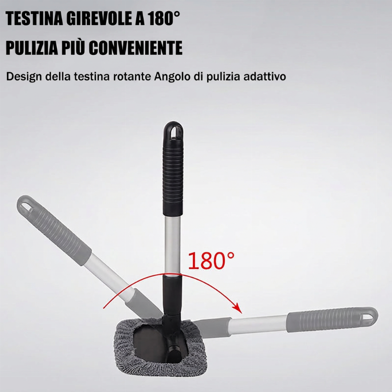 Strumento pulitore per finestre parabrezza estendibile