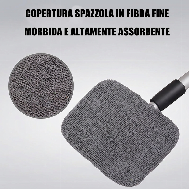 Strumento pulitore per finestre parabrezza estendibile