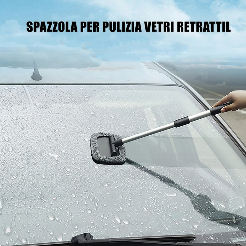 Strumento pulitore per finestre parabrezza estendibile