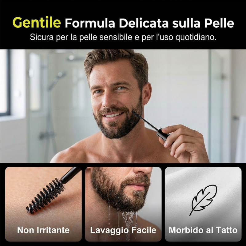 🖍️ Tinta Istantanea per Barba Grigia – Aspetto Più Pieno e Deciso, Penna Ritocco Portatile