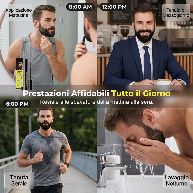 🖍️ Tinta Istantanea per Barba Grigia – Aspetto Più Pieno e Deciso, Penna Ritocco Portatile