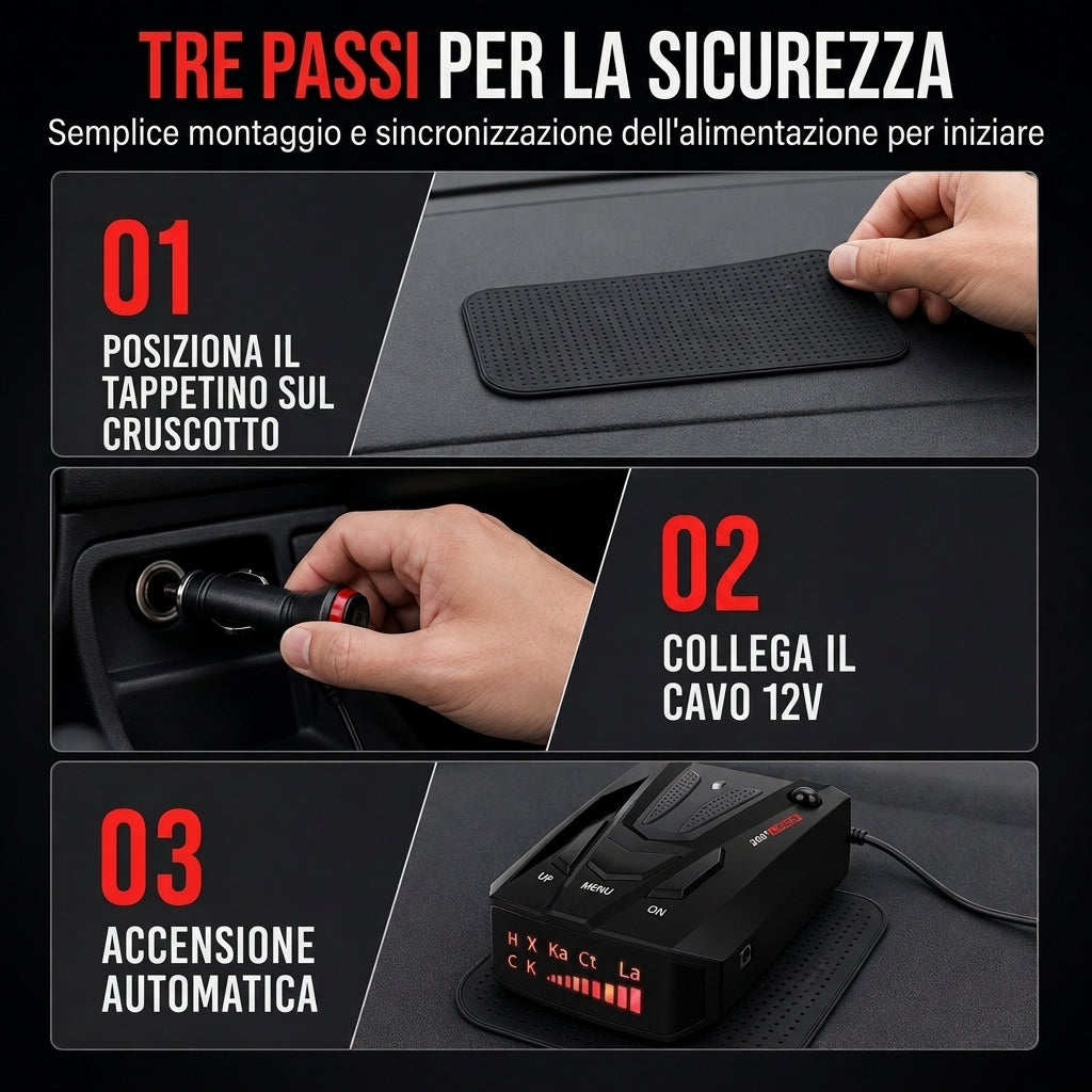 V7 Rilevatore di Auto Dispositivo di Avviso Mobile con Avvisi Vocali in Cinese, Inglese e Russo
