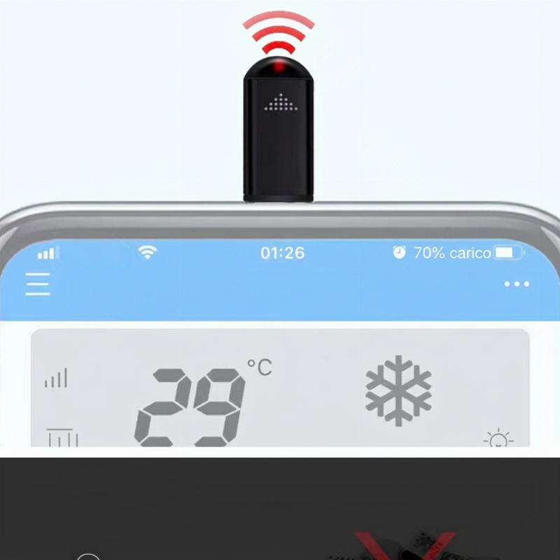Adattatore controller telecomando IR universale portatile per smartphone
