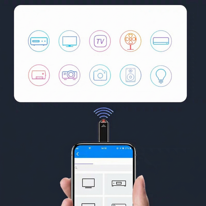 Adattatore controller telecomando IR universale portatile per smartphone