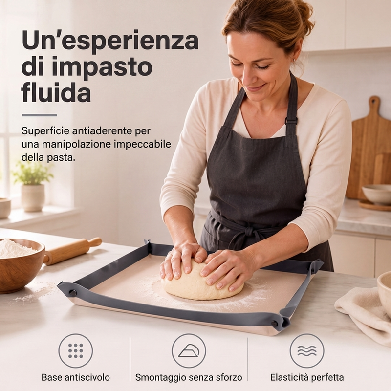 🍪 Tappetino da forno in silicone – Teglia pieghevole antiaderente