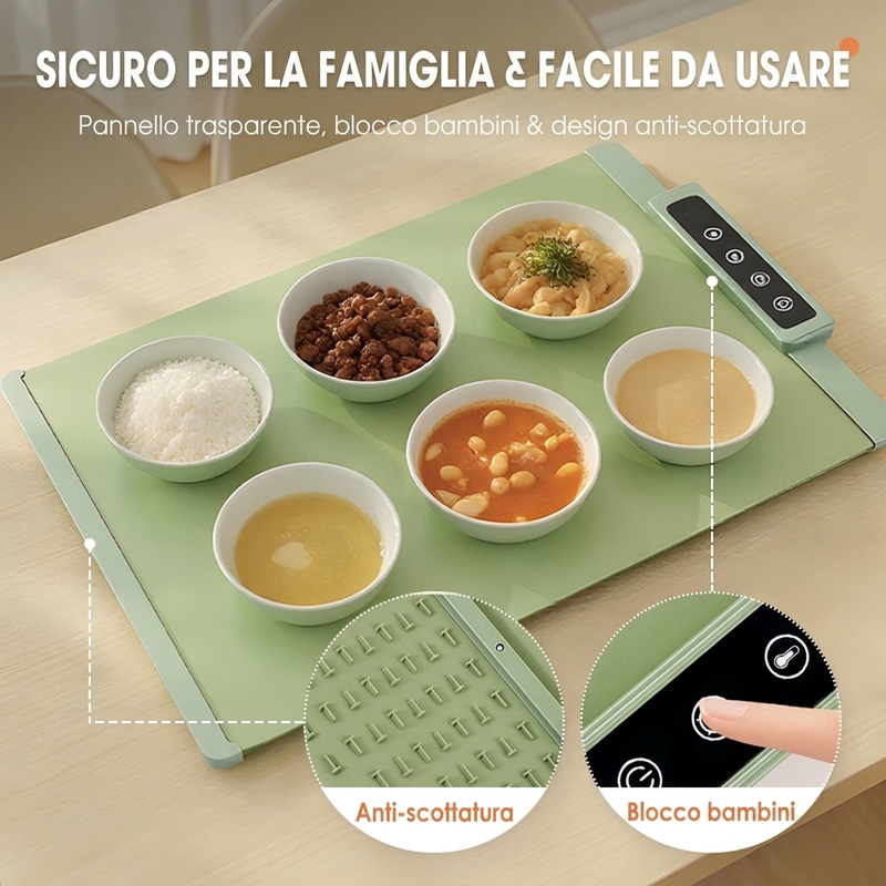 Tappetino riscaldante elettrico per alimenti