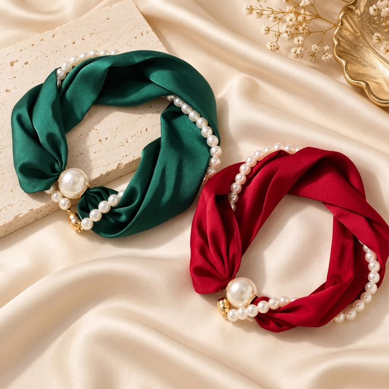 🎁 Nuovi arrivi 2026 con il 50% di sconto 💥 Collana con sciarpa di perle – eleganza senza tempo, fiocco regolabile e gioielli senza piercing 🤍