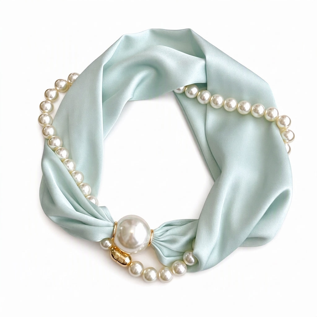 🎁 Nuovi arrivi 2026 con il 50% di sconto 💥 Collana con sciarpa di perle – eleganza senza tempo, fiocco regolabile e gioielli senza piercing 🤍