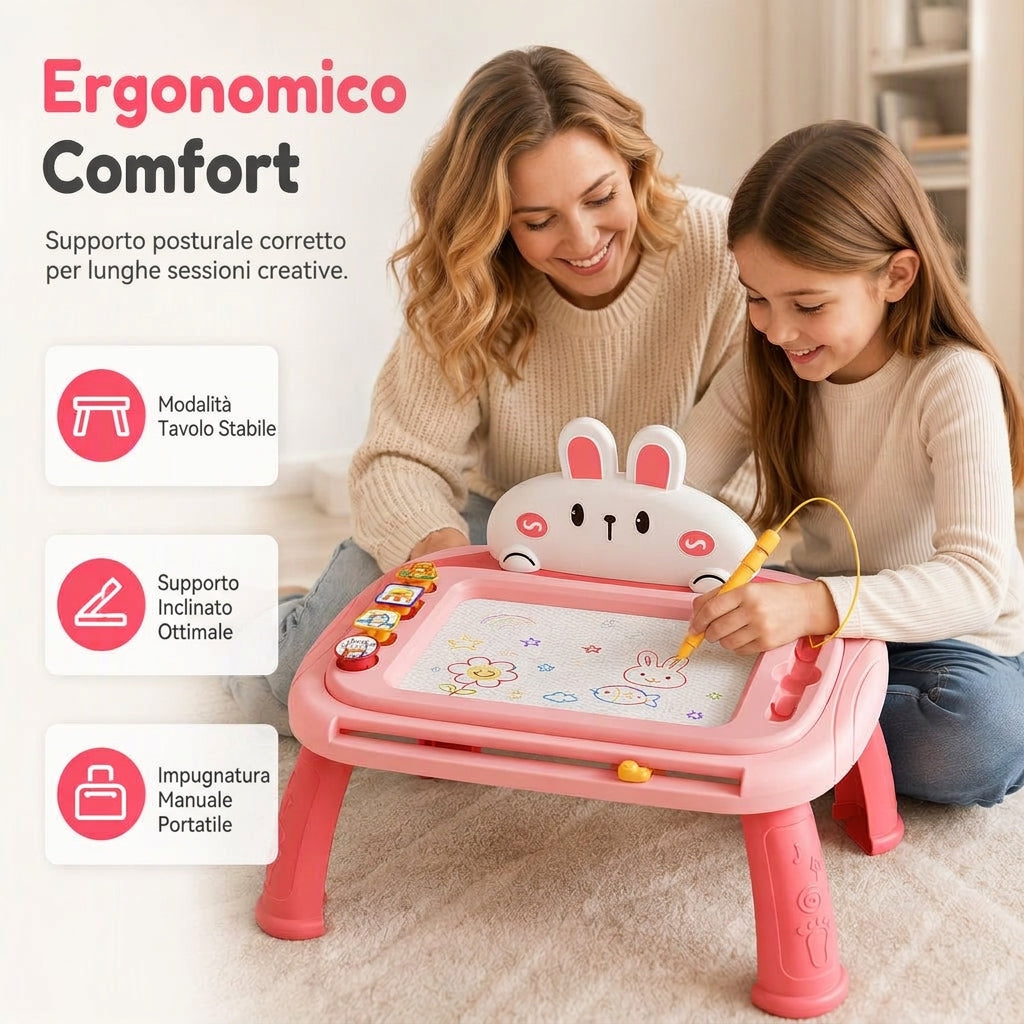 📢📢 50% DI SCONTO 🎨 Lavagna magnetica per bambini – Tavoletta da disegno cancellabile e colorata con penna e 4 timbri