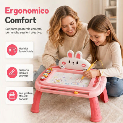 📢📢 50% DI SCONTO 🎨 Lavagna magnetica per bambini – Tavoletta da disegno cancellabile e colorata con penna e 4 timbri