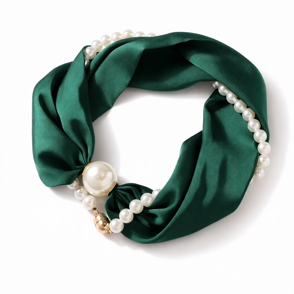 🎁 Nuovi arrivi 2026 con il 50% di sconto 💥 Collana con sciarpa di perle – eleganza senza tempo, fiocco regolabile e gioielli senza piercing 🤍