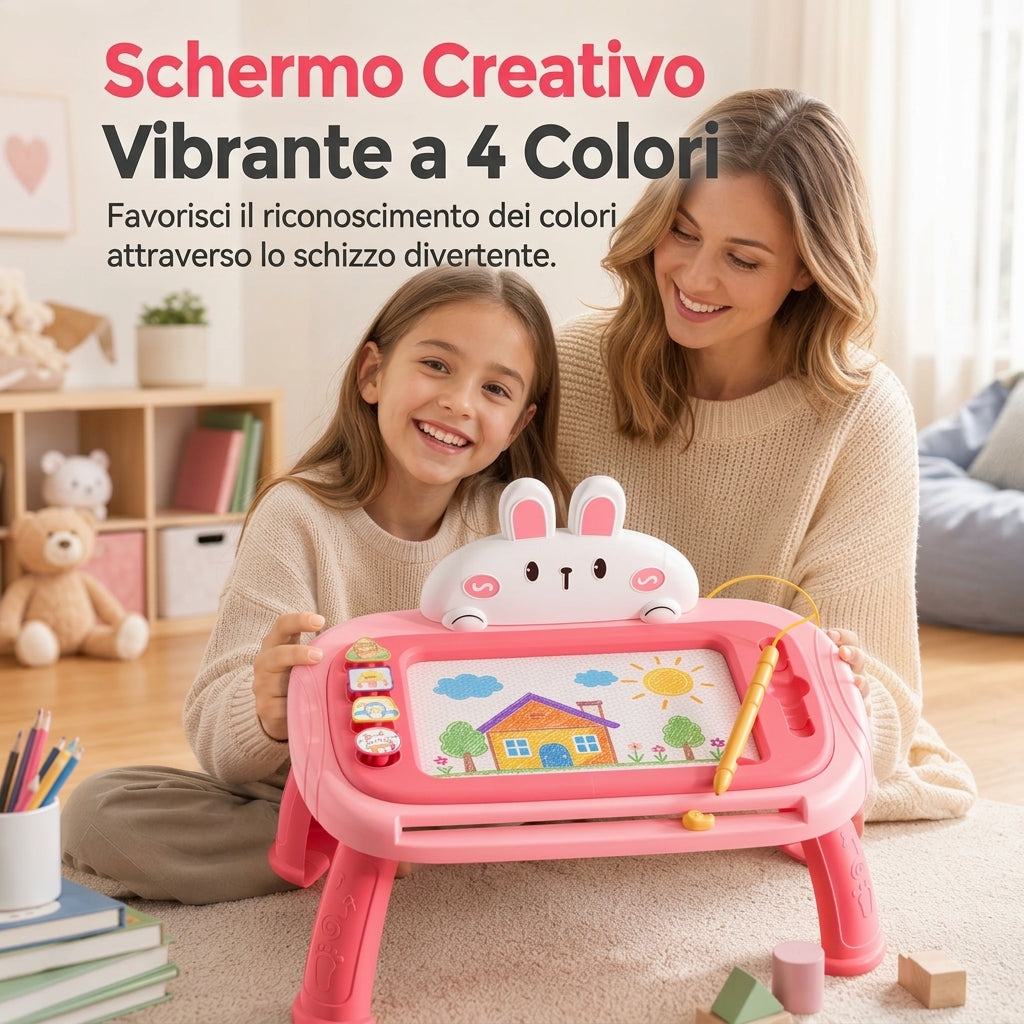 📢📢 50% DI SCONTO 🎨 Lavagna magnetica per bambini – Tavoletta da disegno cancellabile e colorata con penna e 4 timbri