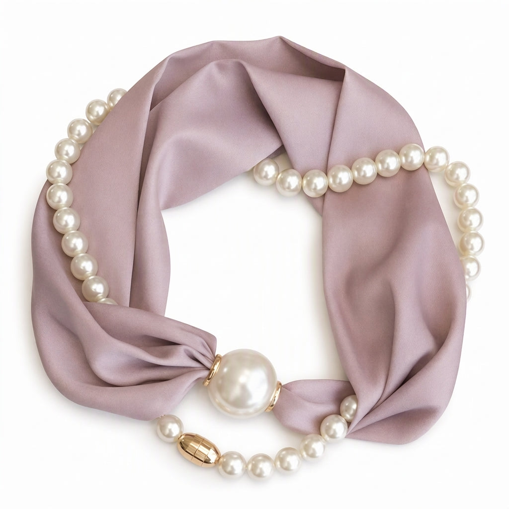🎁 Nuovi arrivi 2026 con il 50% di sconto 💥 Collana con sciarpa di perle – eleganza senza tempo, fiocco regolabile e gioielli senza piercing 🤍