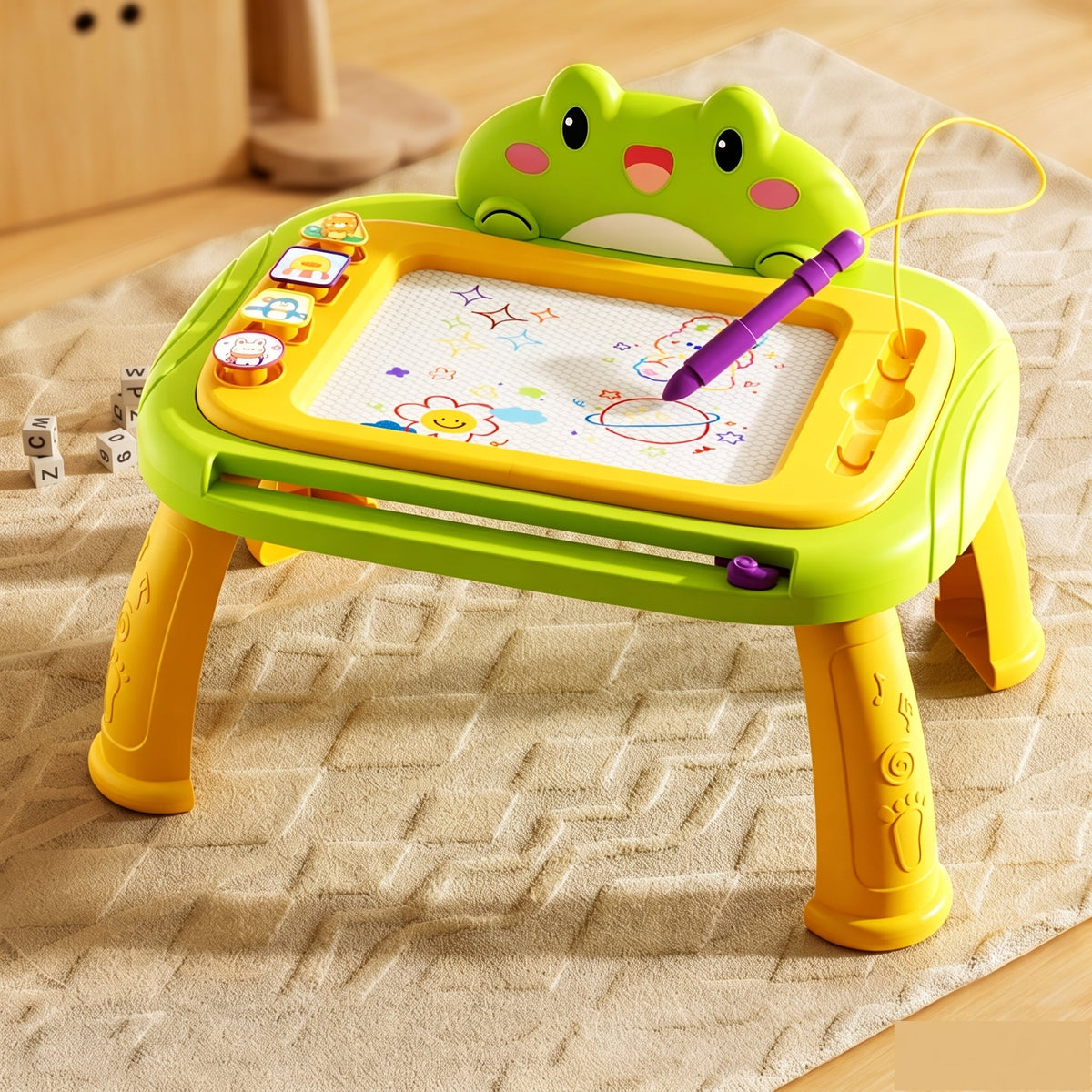 📢📢 50% DI SCONTO 🎨 Lavagna magnetica per bambini – Tavoletta da disegno cancellabile e colorata con penna e 4 timbri