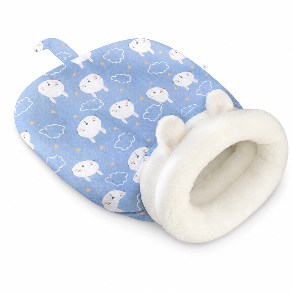 Sacco nanna semi-chiuso caldo, cuccia e coperta morbida per gatti e cani piccoli, per un sonno profondo