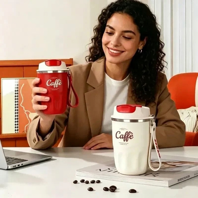 ☕ Tazza Termica Intelligente: Display LED della Temperatura, Acciaio 316, Isolamento Termico per 12 Ore, A Prova di Perdite,