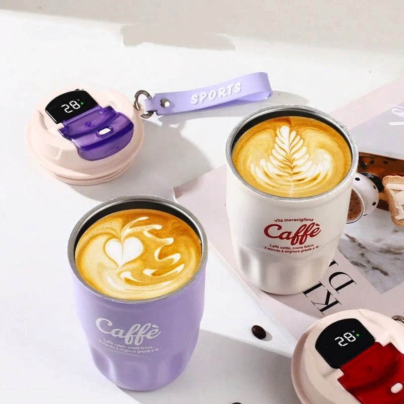 ☕ Tazza Termica Intelligente: Display LED della Temperatura, Acciaio 316, Isolamento Termico per 12 Ore, A Prova di Perdite,